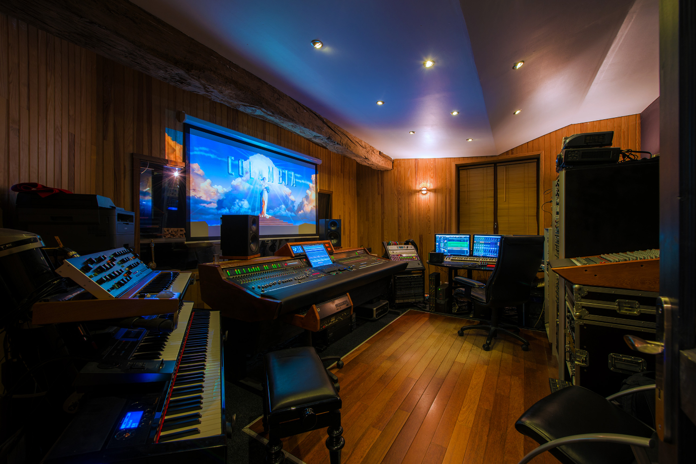 La régie du studio d'enregistrement de gam studio