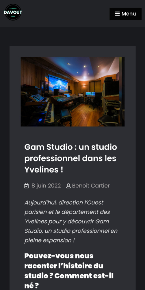 Davout interview Gam Studio